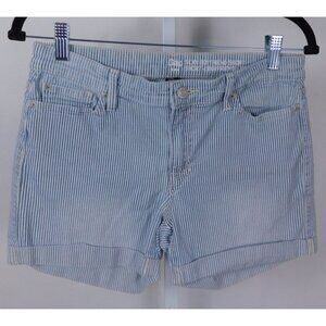 Gap Sexy Boyfriend Striped Denim Shorts Womens Sz 2 Blue Casual